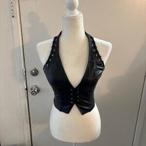 Women's Black Crop-top